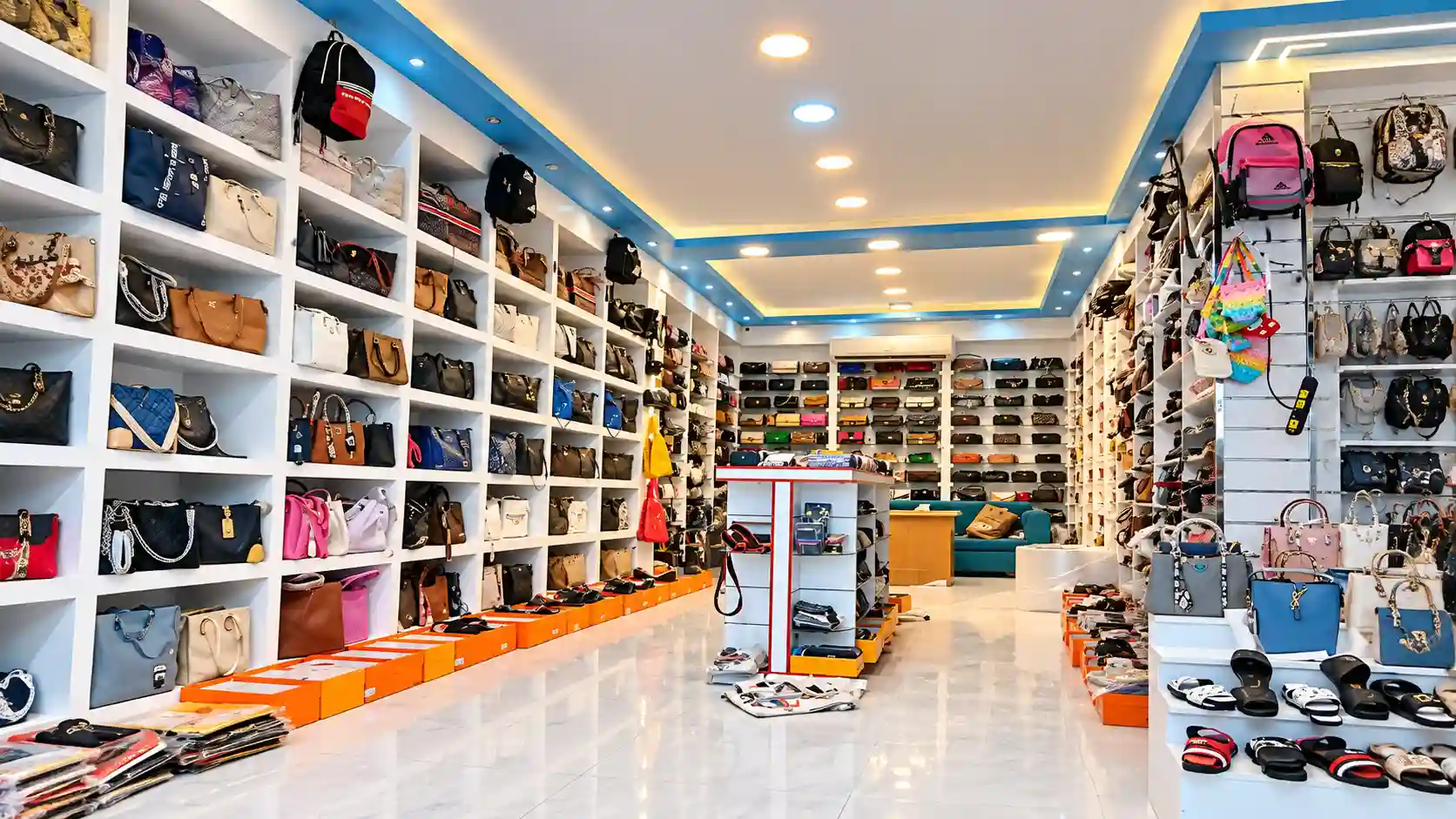 Modern Handbag Boutique Interior