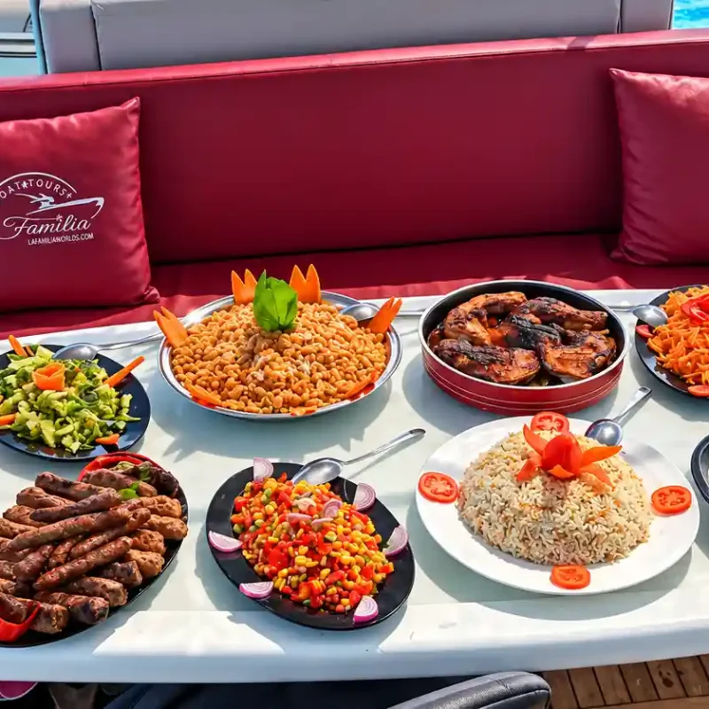 Lavish Yacht Feast by Turquoise Waters