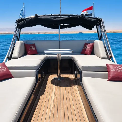 Luxury Yacht Deck Over Turquoise Seas