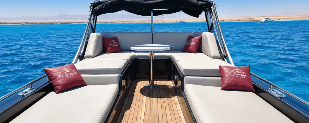 Luxury Yacht Deck Over Turquoise Seas