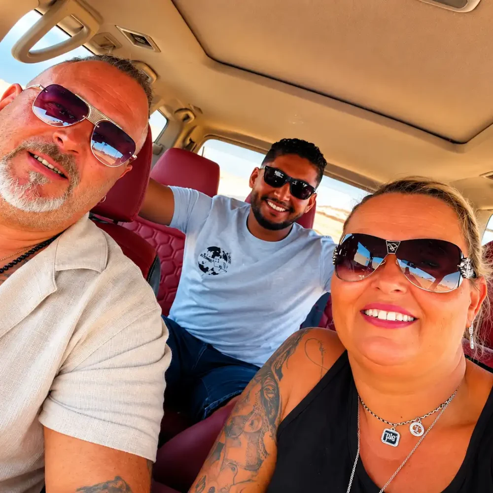 Sunlit Road Trip Selfie